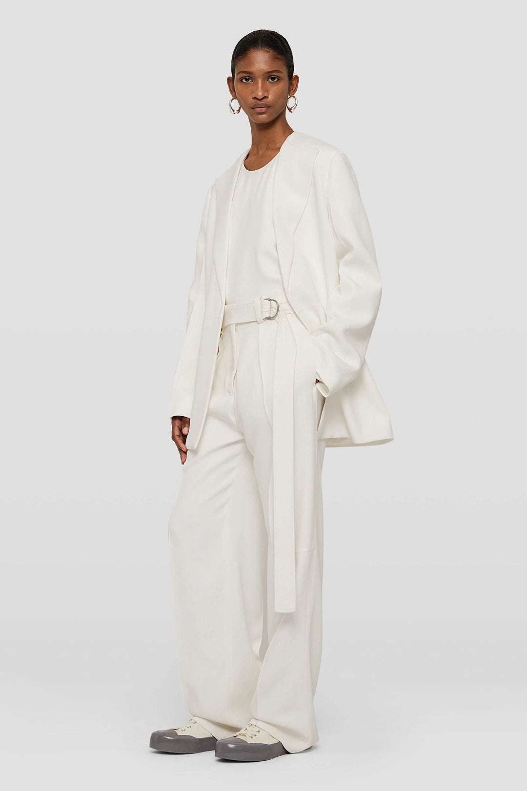 Jil Sander Sample Sale Jil Sander Beige Fibres Coat - | Designer outlet