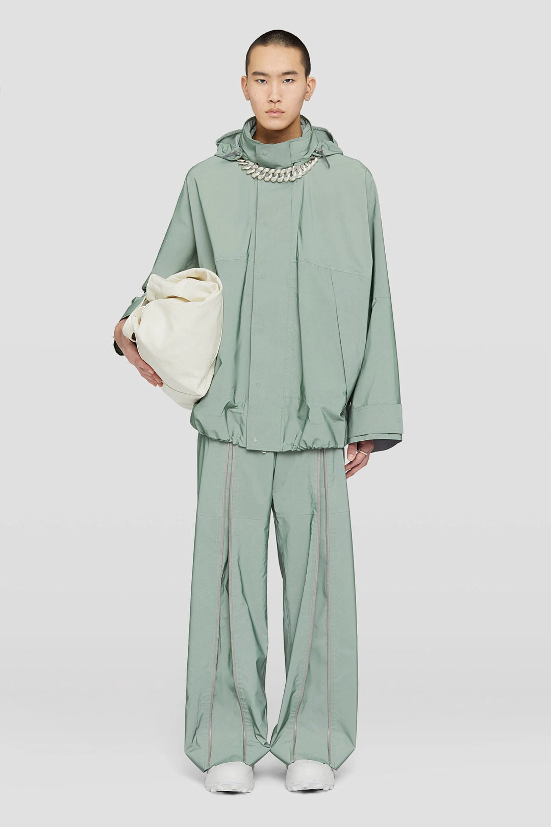 Jil Sander Sample Sale Jil Sander Green Fibres Full-Length Jacket - | Designer outlet