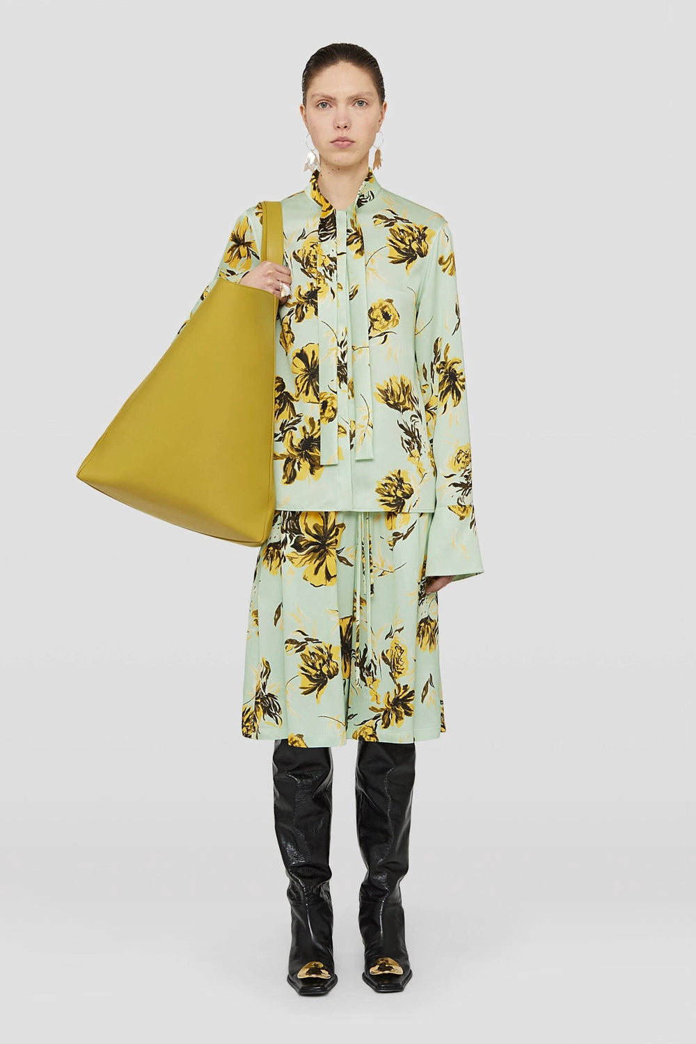 Jil Sander Sample Sale Jil Sander Green Fibres Long Skirt - | Designer outlet