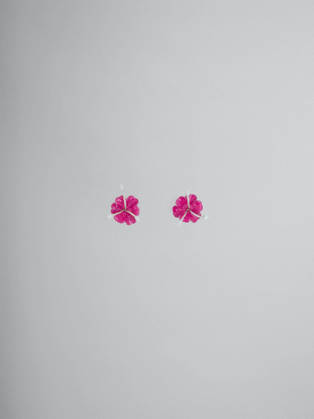 Marni Sample Sale Marni Fuchsia Fibres Earrings - | Designer outlet