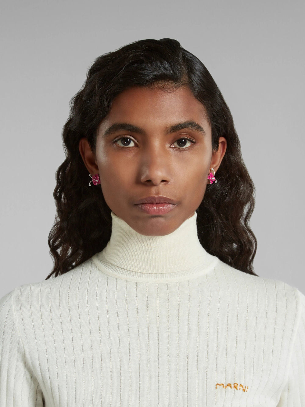 Marni Sample Sale Marni Fuchsia Fibres Earrings - | Designer outlet