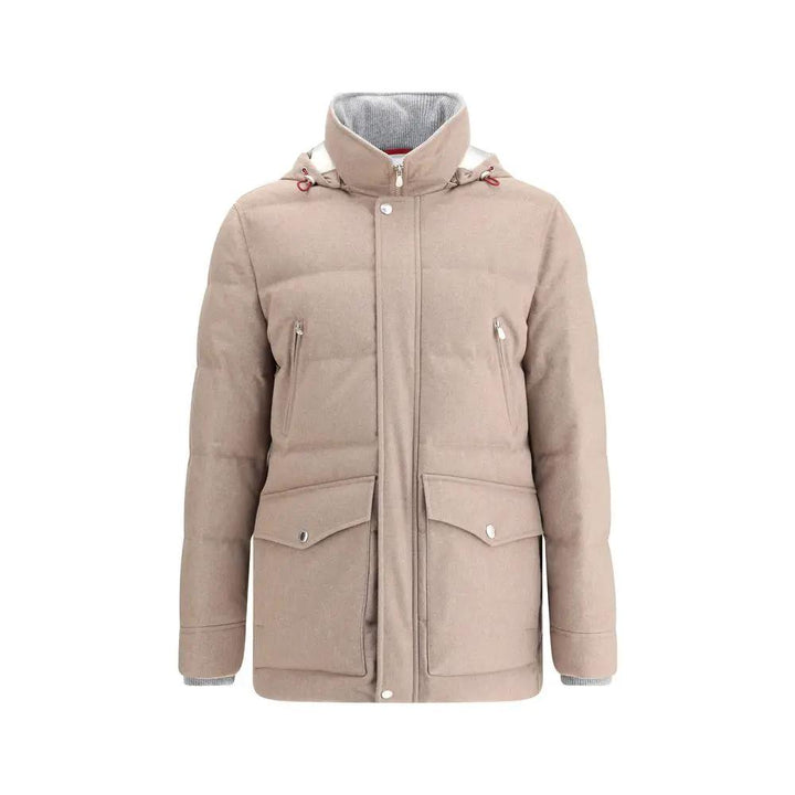 Brunello Cucinelli Beige Cashmere Full-Length Jacket
