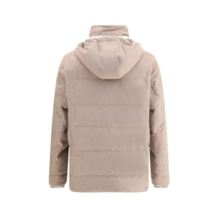 Brunello Cucinelli Beige Cashmere Full-Length Jacket