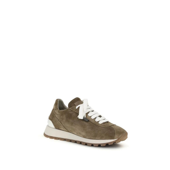 Brunello Cucinelli Sample Sale Brunello Cucinelli Brown Calf Leather Bos Taurus Platform Sneakers - | Designer outlet