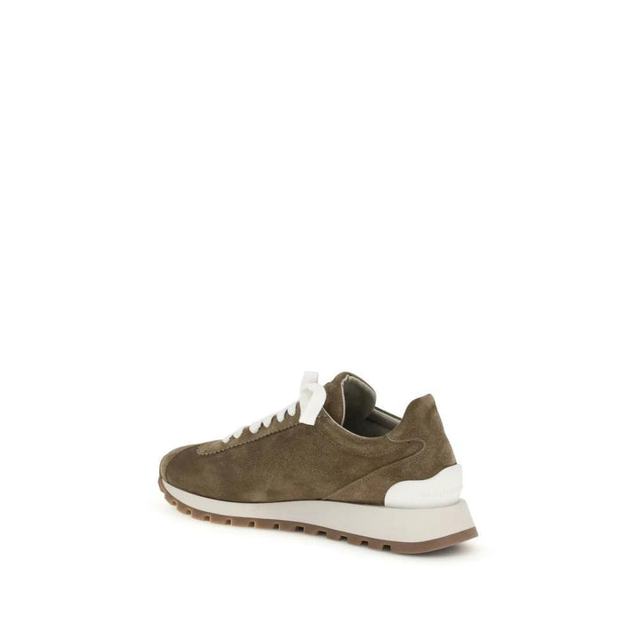 Brunello Cucinelli Sample Sale Brunello Cucinelli Brown Calf Leather Bos Taurus Platform Sneakers - | Designer outlet