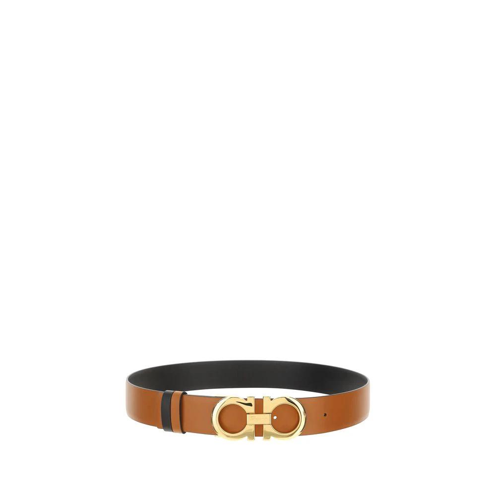 Ferragamo Sample Sale Ferragamo Brown Calf Leather Bos Taurus Regular Belt - | Designer outlet