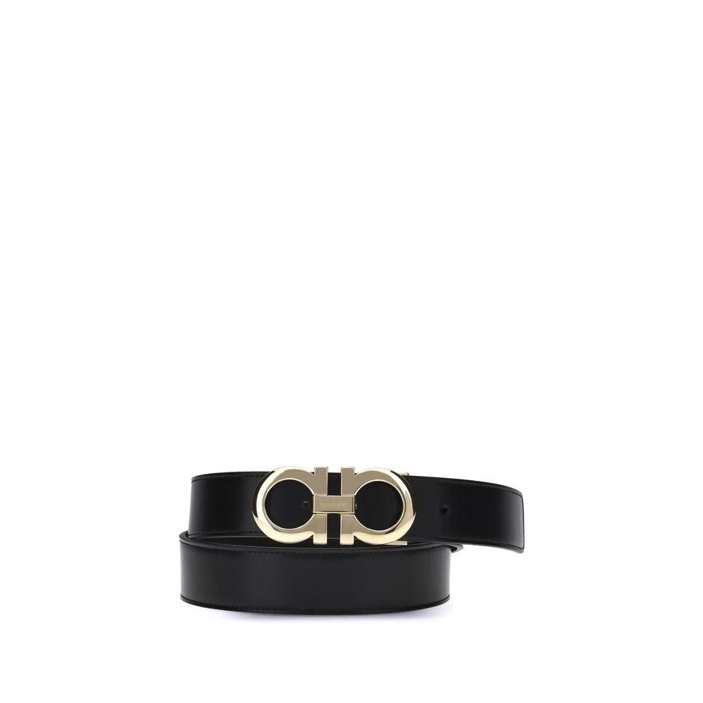 Ferragamo Sample Sale Ferragamo Black Calf Leather Bos Taurus Regular Belt - | Designer outlet