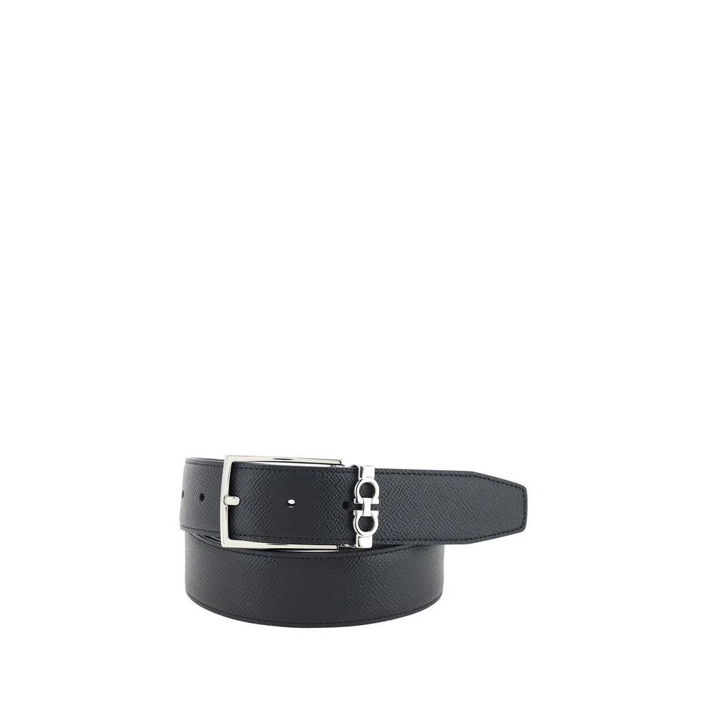 Ferragamo Sample Sale Ferragamo Black Calf Leather Bos Taurus Regular Belt - | Designer outlet