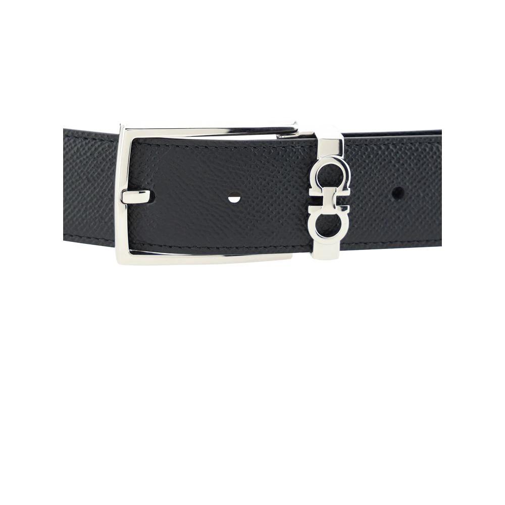 Ferragamo Sample Sale Ferragamo Black Calf Leather Bos Taurus Regular Belt - | Designer outlet
