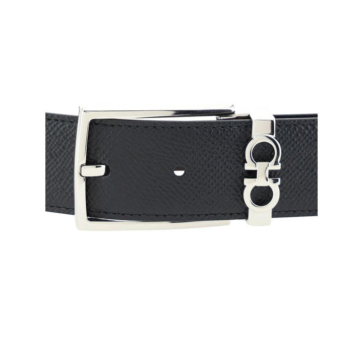 Ferragamo Sample Sale Ferragamo Black Calf Leather Bos Taurus Regular Belt - | Designer outlet