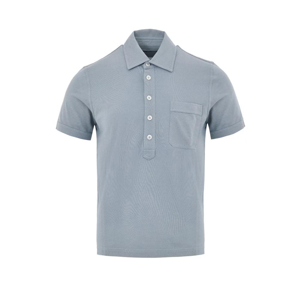 Tom Ford Sample Sale Tom Ford Blue Cotton Polo Shirt - | Designer outlet