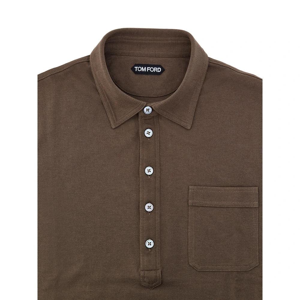 Tom Ford Sample Sale Tom Ford Brown Cotton Polo Shirt - | Designer outlet