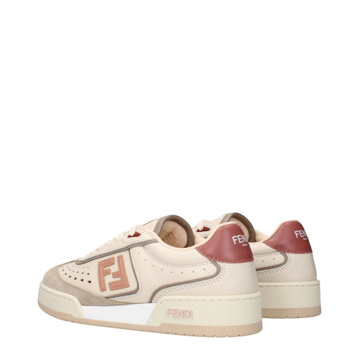 Fendi Sample Sale Fendi Beige Leather Low Top Sneakers - | Designer outlet
