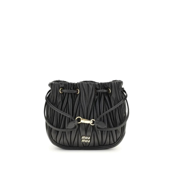 Miu Miu Black Calf Leather Bos Taurus Clutch Bag