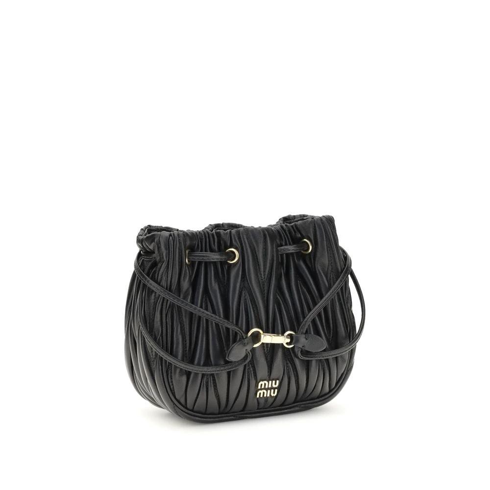 Miu Miu Black Calf Leather Bos Taurus Clutch Bag
