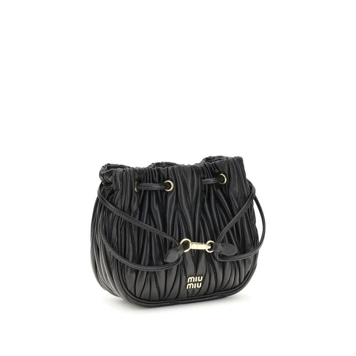 Miu Miu Black Calf Leather Bos Taurus Clutch Bag