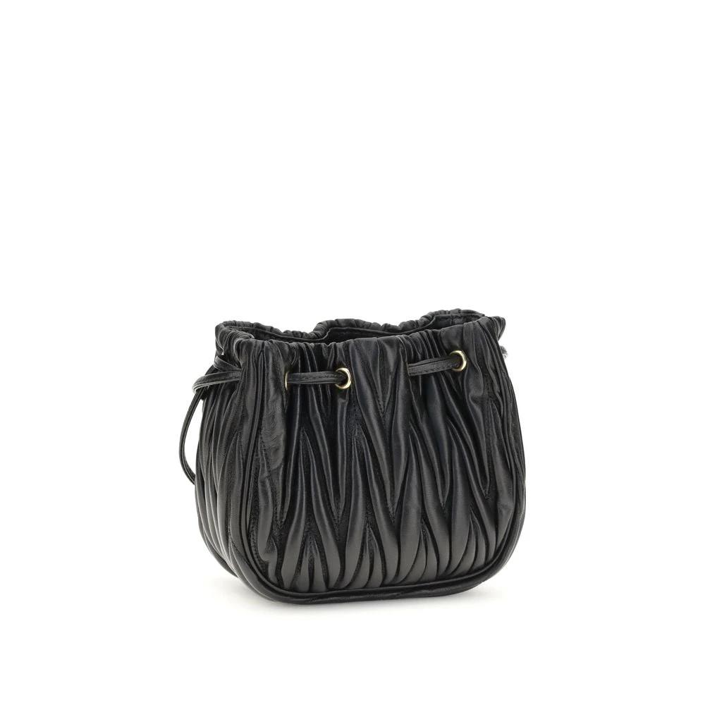 Miu Miu Black Calf Leather Bos Taurus Clutch Bag