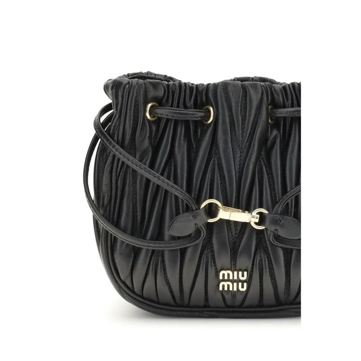 Miu Miu Black Calf Leather Bos Taurus Clutch Bag