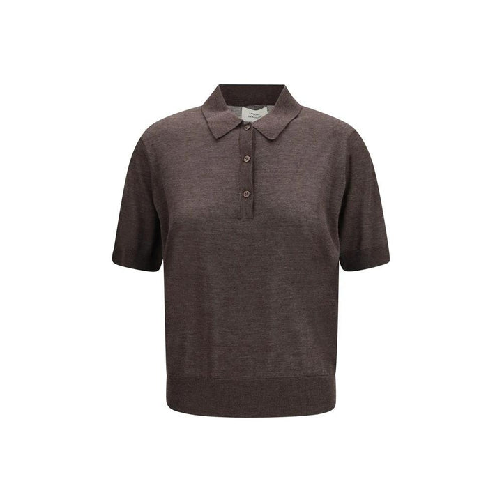 Loulou De Saison Brown Cashmere Polo Shirt