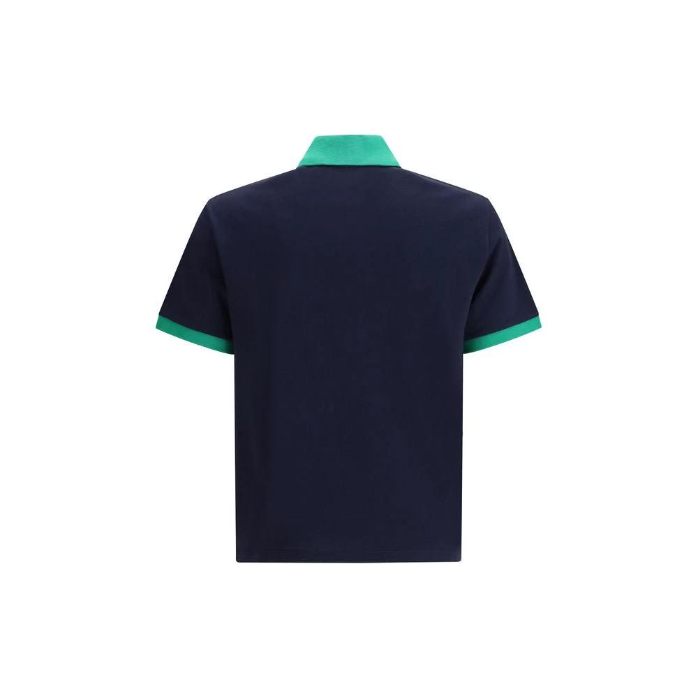 Versace Blue Cotton Polo Shirt