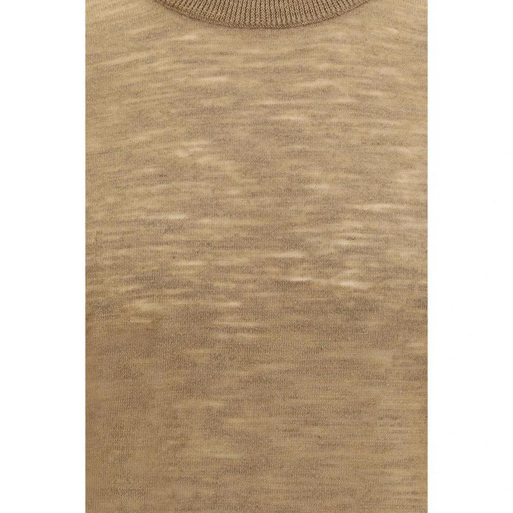 Brooksfield Beige Linen Shortsleeve Shirt