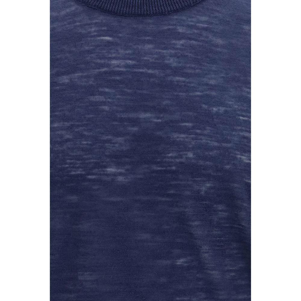 Brooksfield Blue Linen Shortsleeve Shirt