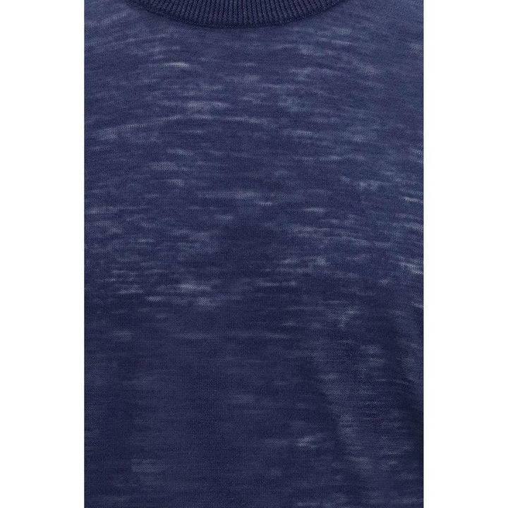 Brooksfield Blue Linen Shortsleeve Shirt