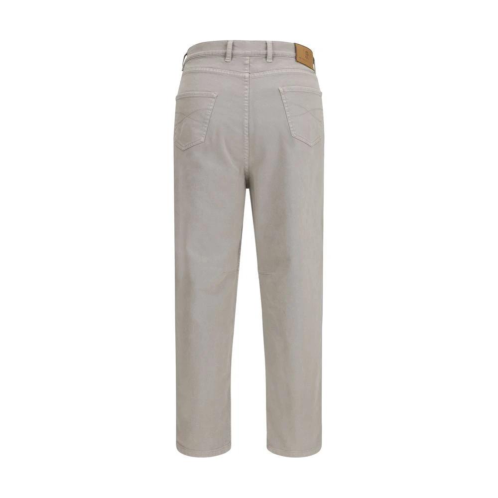 Brunello Cucinelli Brown Cotton Casual Pants