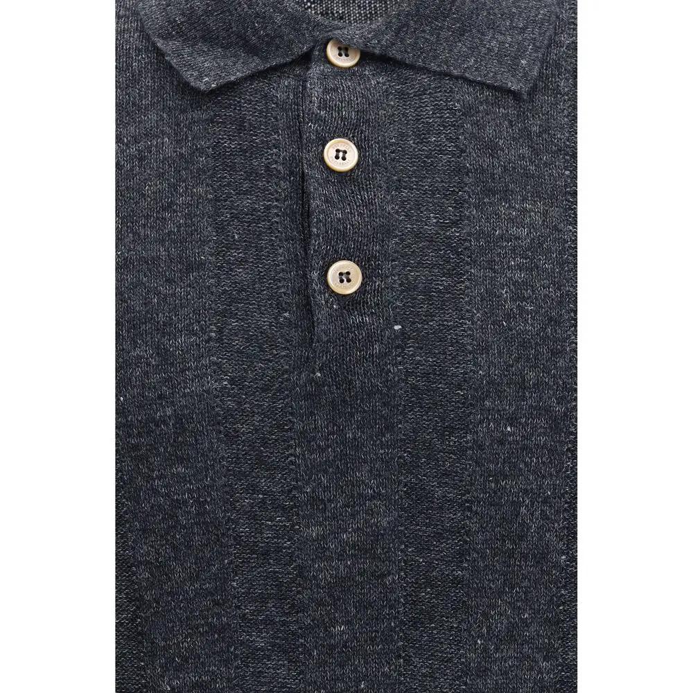 Brunello Cucinelli Sample Sale | Brunello Cucinelli Gray Cotton Polo Shirt - | Designer outlet