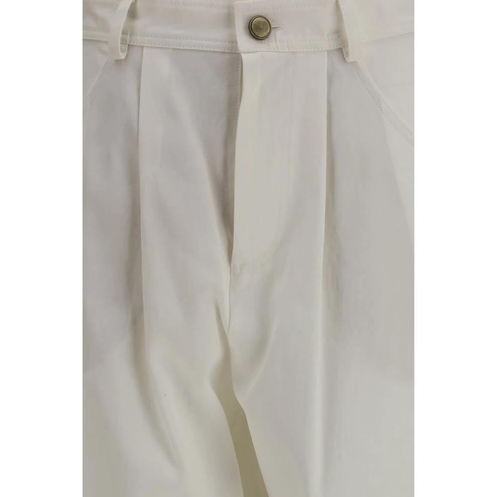 Brunello Cucinelli Beige Silk Casual Pants