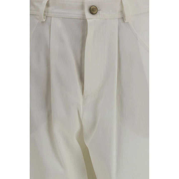 Brunello Cucinelli Beige Silk Casual Pants