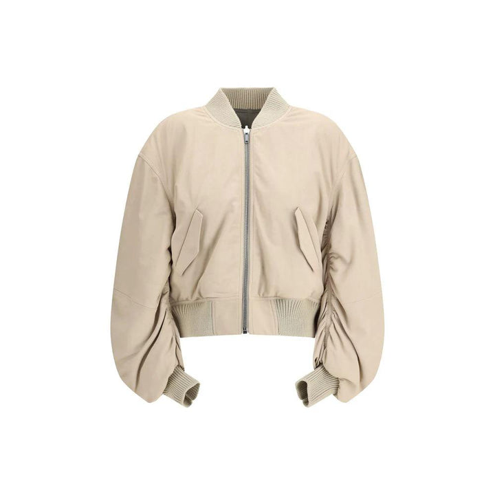 Rick Owens Beige Leather Jacket