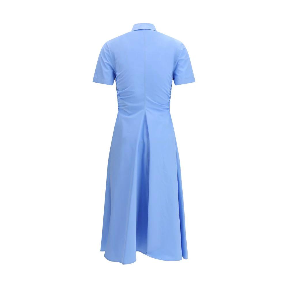 Alexander McQueen Blue Cotton Casual Dress
