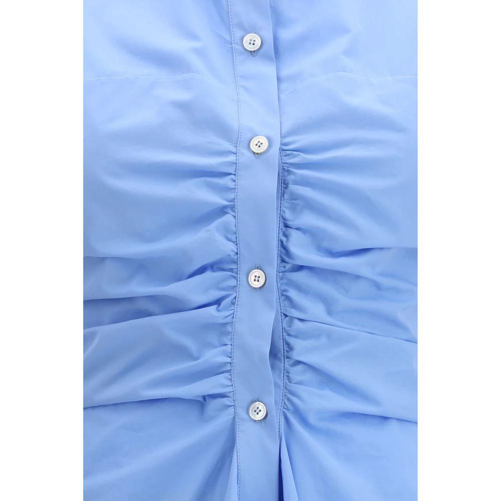 Alexander McQueen Blue Cotton Casual Dress