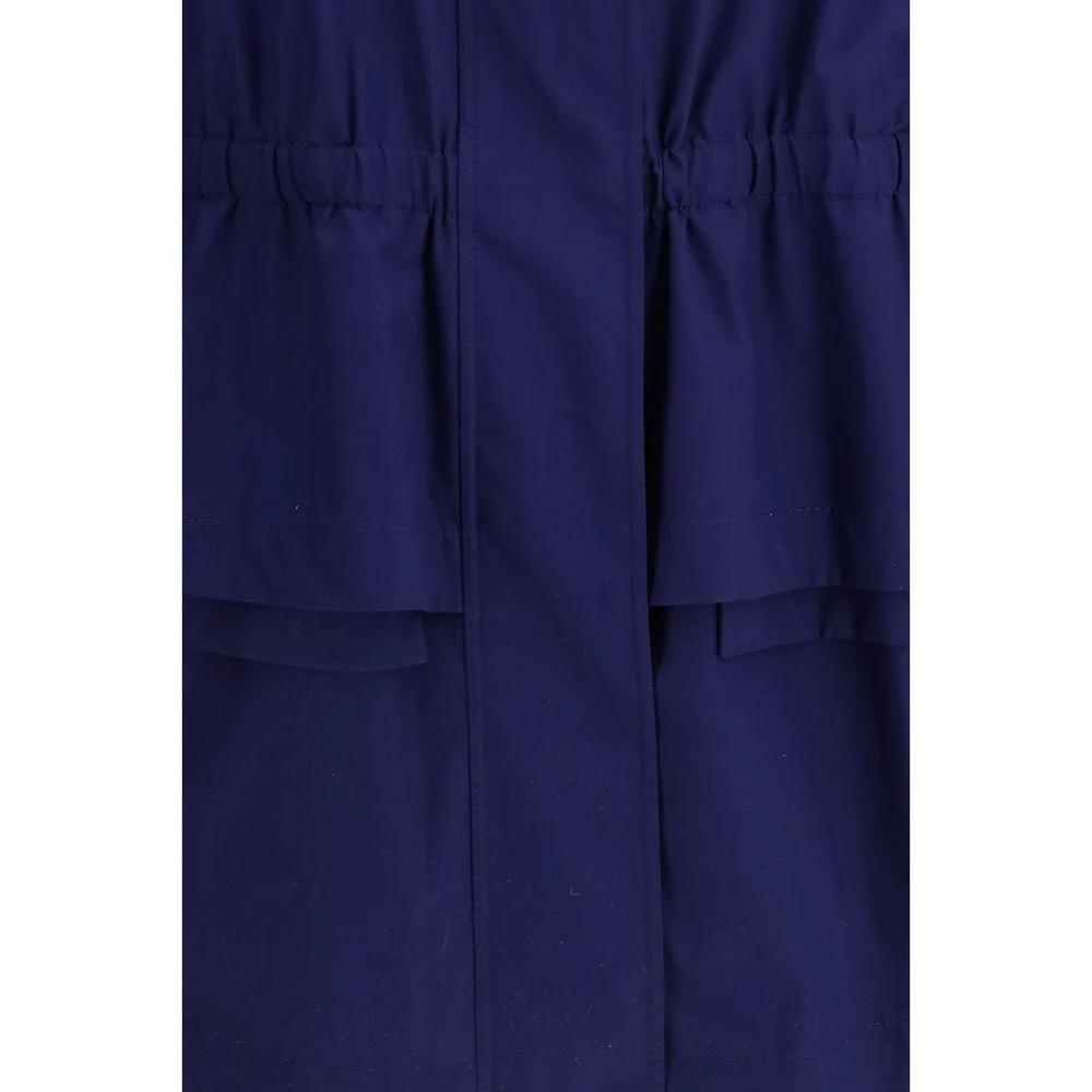 Fendi Blue Cotton Parka