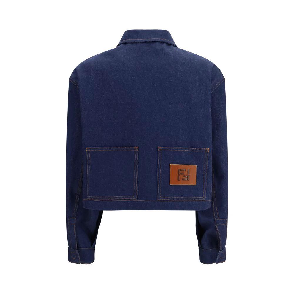 Fendi Blue Cotton Denim Jacket