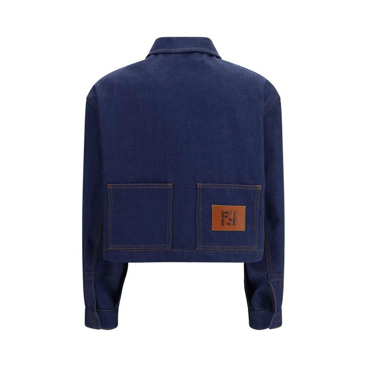 Fendi Blue Cotton Denim Jacket