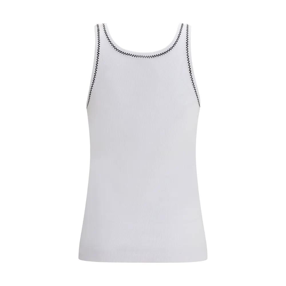 PINKO White Cotton Tank Tops