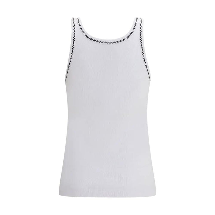PINKO White Cotton Tank Tops