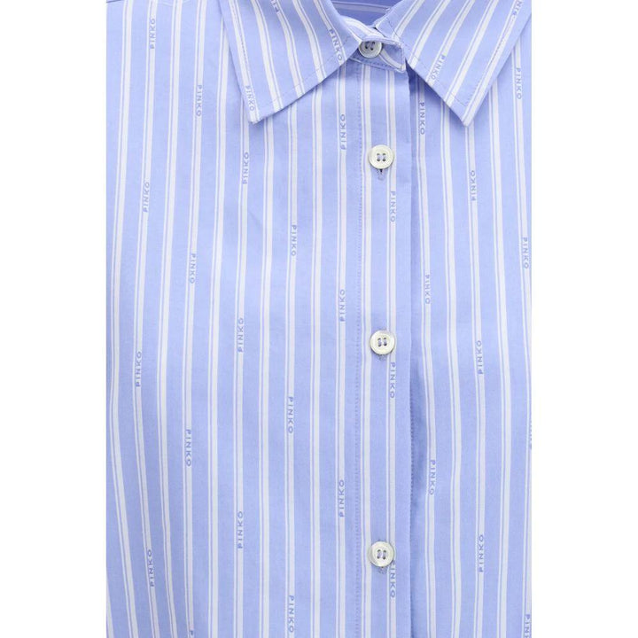 PINKO Blue Cotton Pattern Shirt