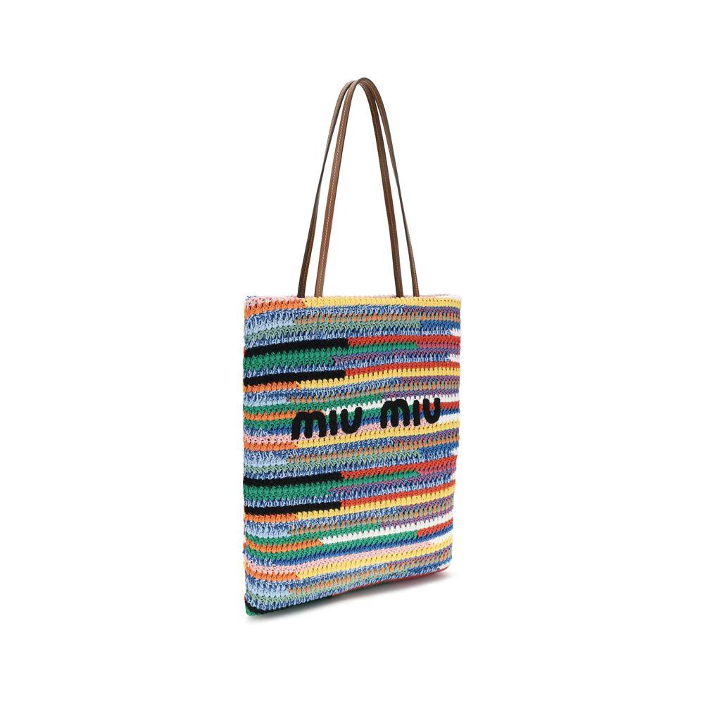Miu Miu Multicolor Cotton Shoulder Bag