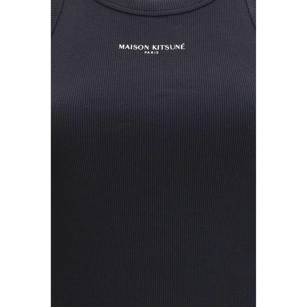 Maison Kitsuné Black Cotton Casual Dress