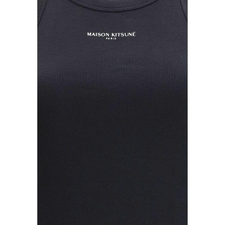 Maison Kitsuné Black Cotton Casual Dress