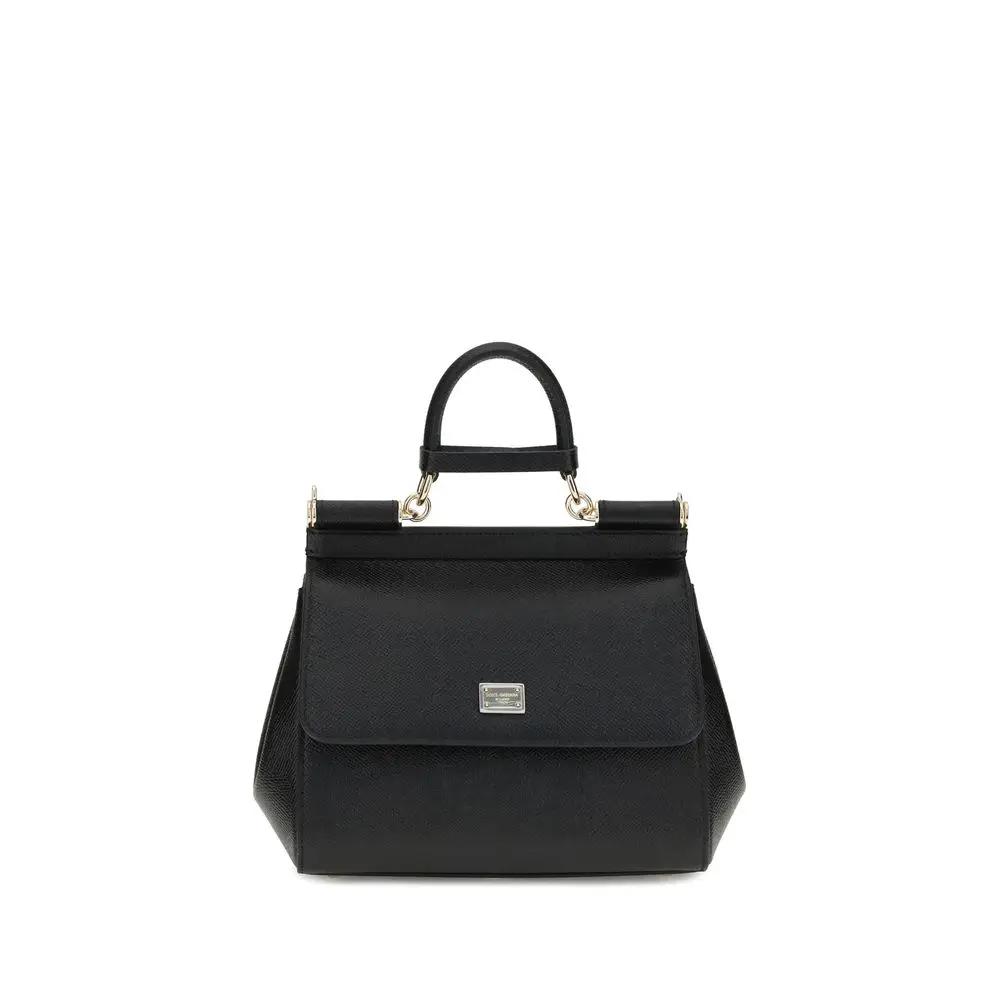 Dolce & Gabbana Sample Sale | Dolce & Gabbana Black Calf Leather Bos Taurus Shoulder Bag - | Designer outlet