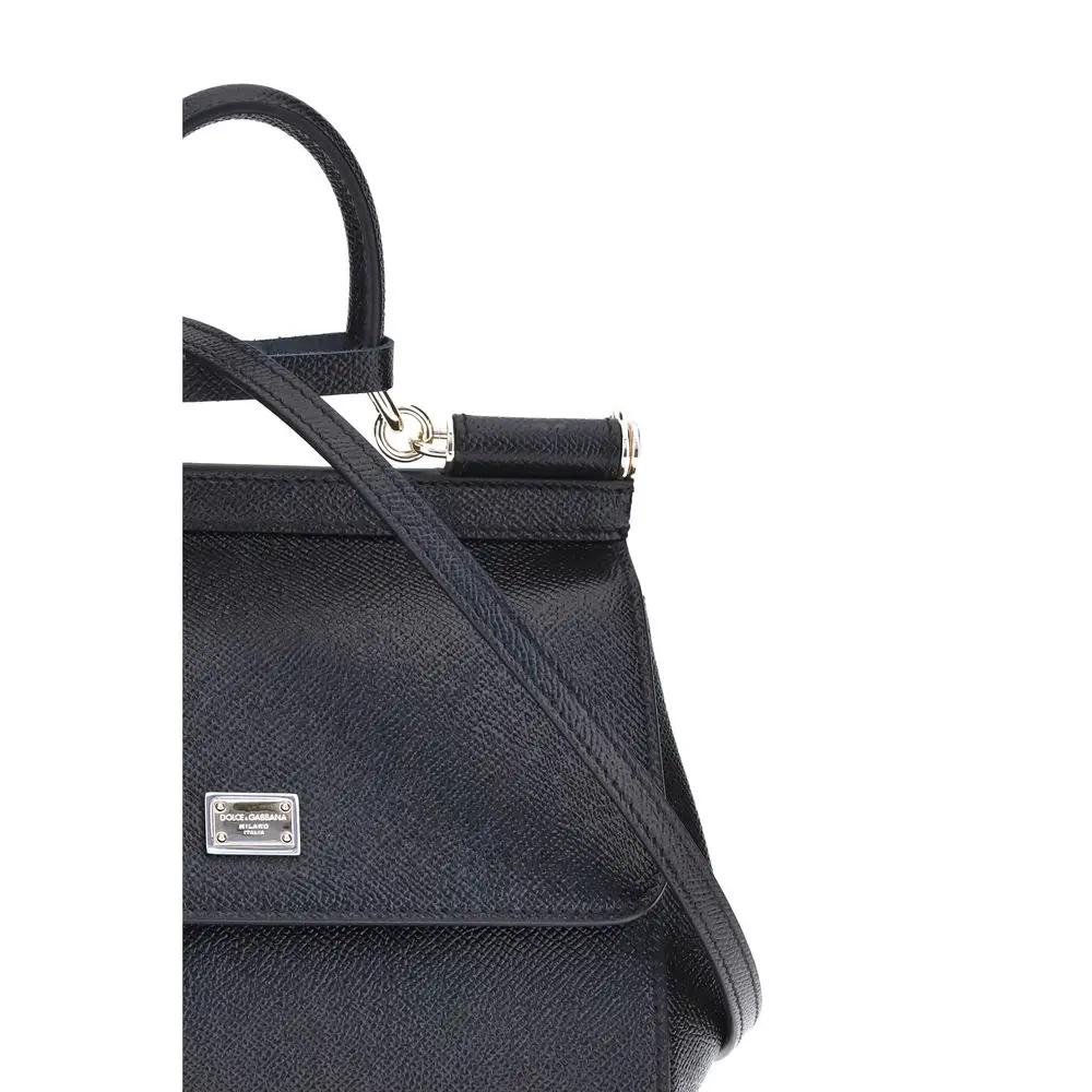 Dolce &amp; Gabbana Sample Sale | Dolce &amp; Gabbana Black Calf Leather Bos Taurus Shoulder Bag - | Designer outlet