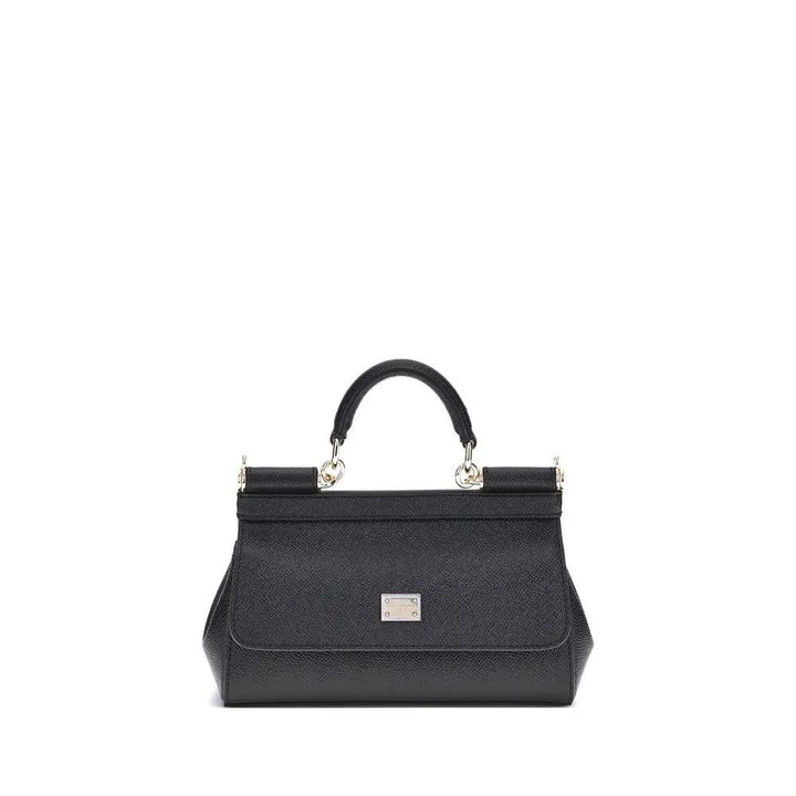 Dolce &amp; Gabbana Sample Sale | Dolce &amp; Gabbana Black Calf Leather Bos Taurus Shoulder Bag - | Designer outlet