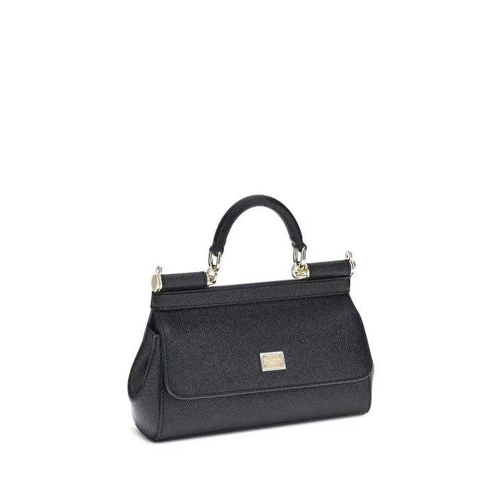 Dolce &amp; Gabbana Sample Sale | Dolce &amp; Gabbana Black Calf Leather Bos Taurus Shoulder Bag - | Designer outlet