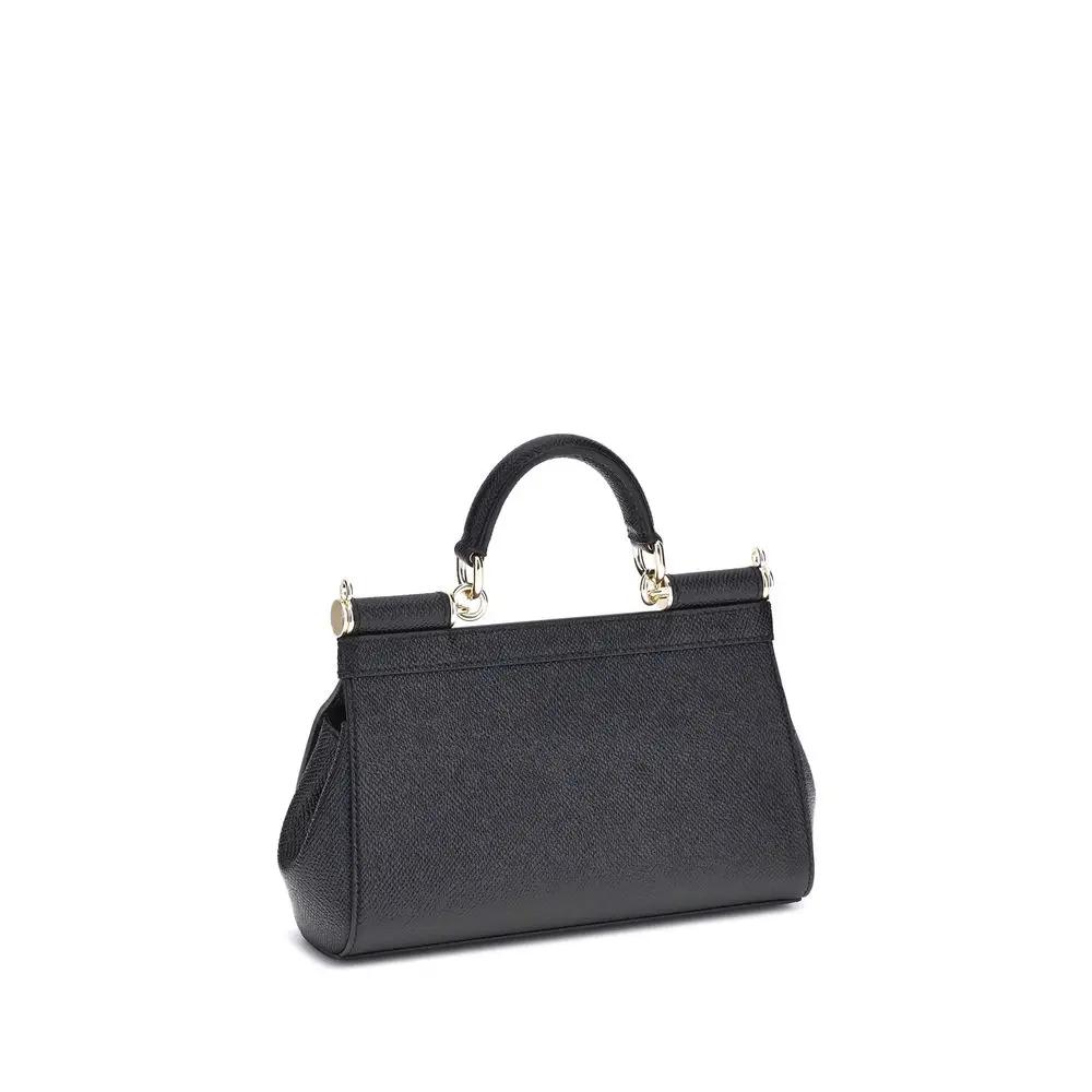 Dolce &amp; Gabbana Sample Sale | Dolce &amp; Gabbana Black Calf Leather Bos Taurus Shoulder Bag - | Designer outlet