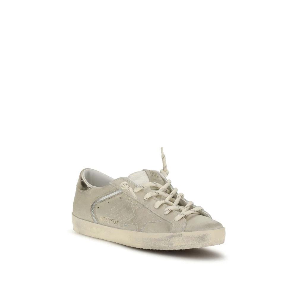 Golden Goose Beige Calf Leather Bos Taurus Low Top Sneakers