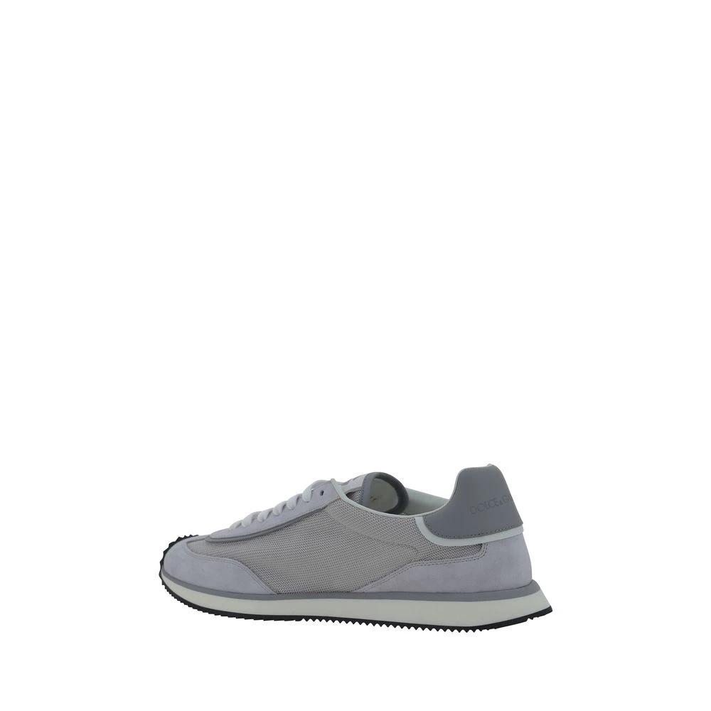 Dolce &amp; Gabbana Gray Fabric Athletic Sneakers